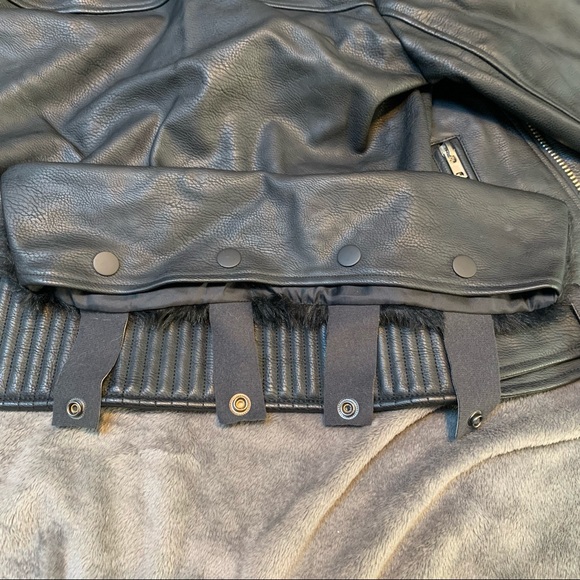 UNIF Avihater Faux Black Leather Jacket - Picture 15 of 15